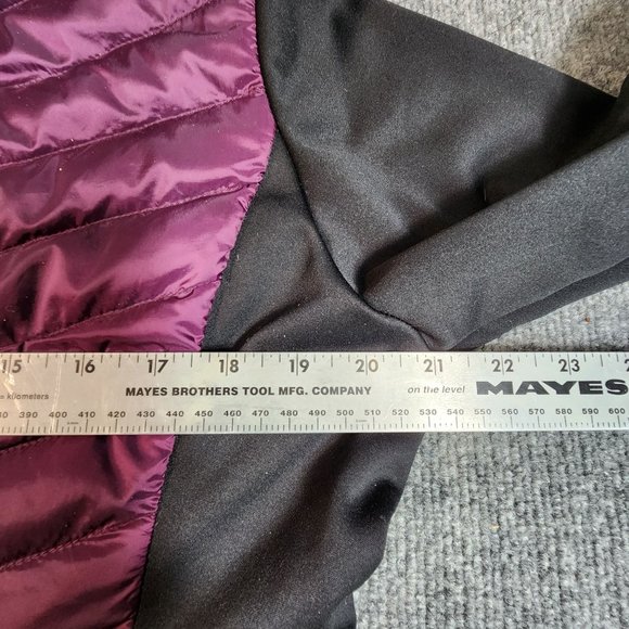 32° HEAT Women's Size Large Light Weight Zip Front Puffer Jacket Purple Black - Picture 7 of 11